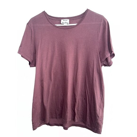 ACNE Studios Wine Color T-Shirt Tee Shirt NEW NWOTS Size Large Womens (N) - Picture 1 of 6